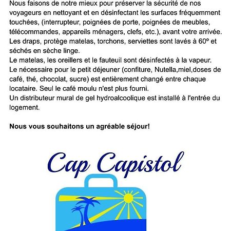 Cap Capistol Studio avec terrasse, vue port Agde Esterno foto