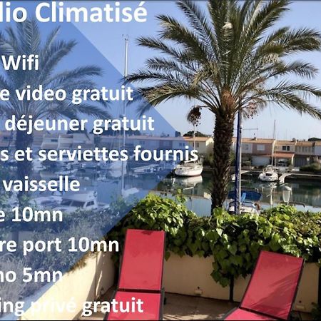 Cap Capistol Studio avec terrasse, vue port Agde Esterno foto