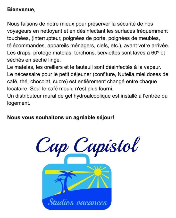 Cap Capistol Studio avec terrasse, vue port Agde Esterno foto